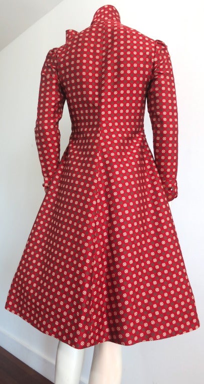 1970's GEOFFREY BEENE Silk foulard dress 4