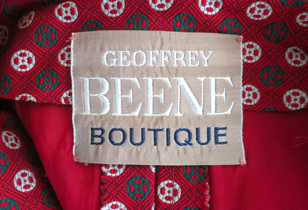1970's GEOFFREY BEENE Silk foulard dress 5