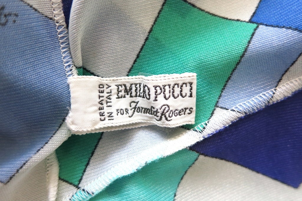 Vintage EMILIO PUCCI Late 1960's Formfit Rogers button dress 6