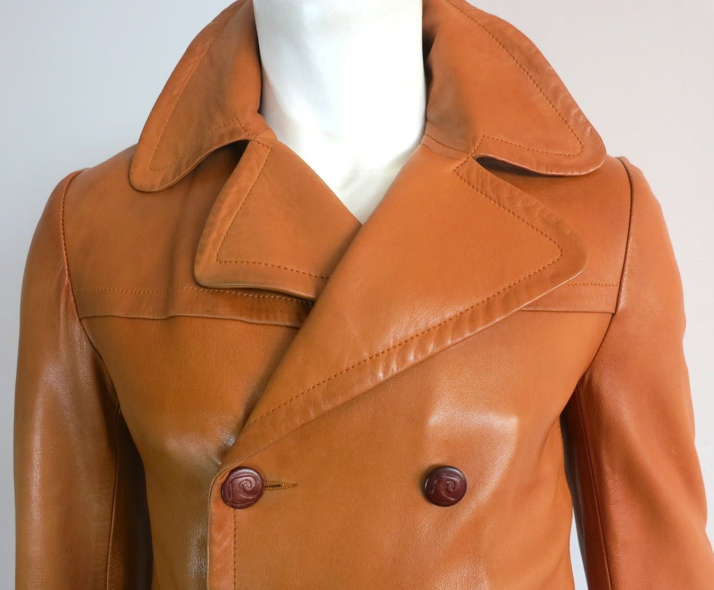 Vintage PIERRE CARDIN PARIS Men's Lambskin leather coat 3