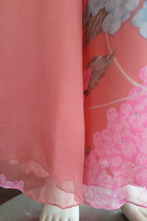 Vintage HANAE MORI COUTURE Japanese floral silk jumpsuit & jacket set For Sale 5