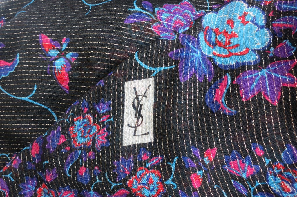 Huge Vintage YVES SAINT LAURENT Scarf / wrap In Excellent Condition In Newport Beach, CA