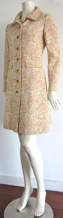 Vintage I. MAGNIN & CO.1960's Paisley tapestry weave coat 1