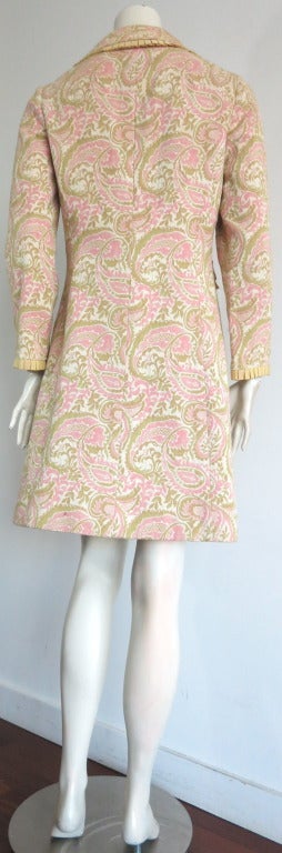 Vintage I. MAGNIN & CO.1960's Paisley tapestry weave coat 2
