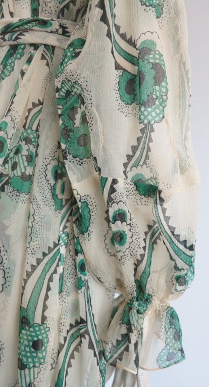 Vintage OSSIE CLARK Celia Birtwell Mystic Daisy silk dress 6