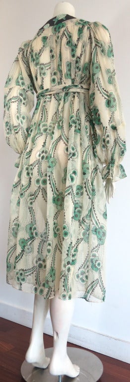 Vintage OSSIE CLARK Celia Birtwell Mystic Daisy silk dress 2