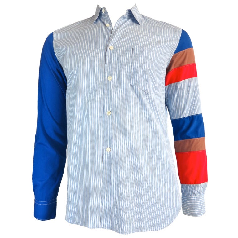 COMME DES GARCONS Men's color-blocked dress shirt