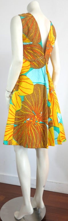 Vintage BILL BLASS for MAURICE RENTNER Printed matelasse dress 4