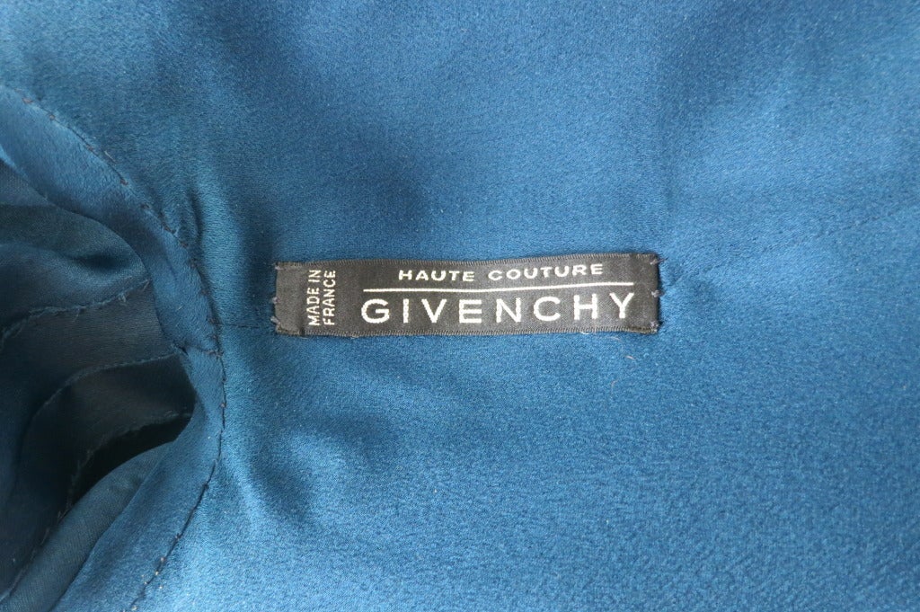 Women's Vintage GIVENCHY HAUTE COUTURE Numbered silk gazar flounce dress