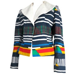 Vintage ARNOLD SCAASI printed linen & silk jacket