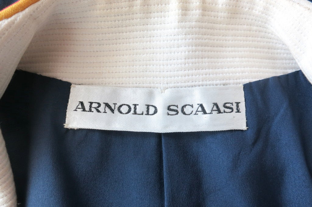 Vintage ARNOLD SCAASI printed linen & silk jacket 2