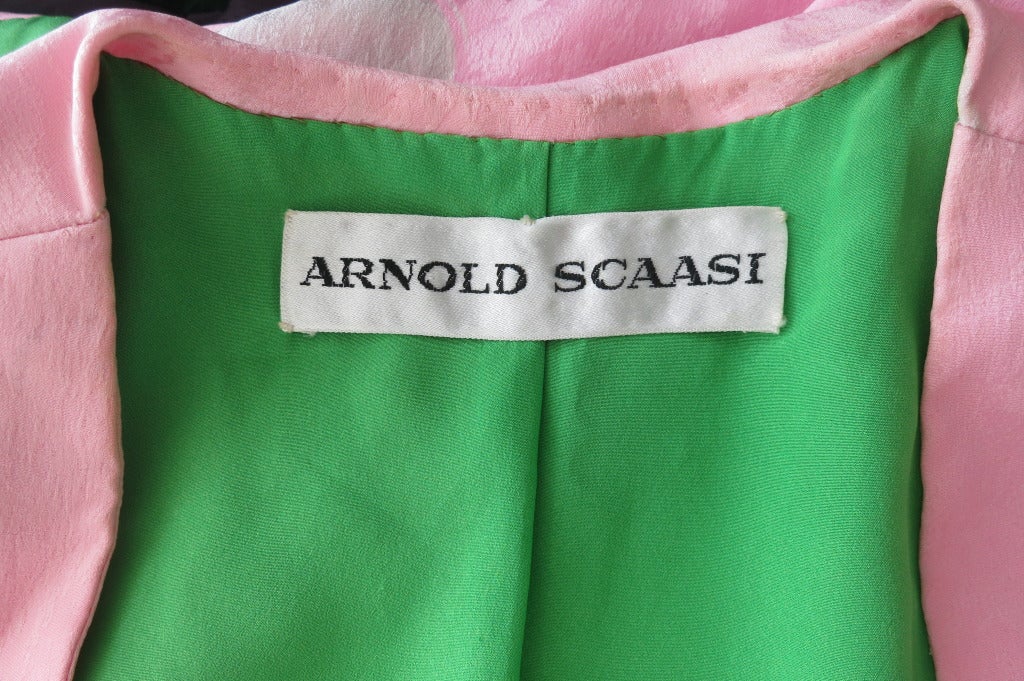 Vintage ARNOLD SCAASI Silk palazzo jumpsuit & jacket set 5