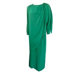 Retro PIERRE CARDIN 1960's era draped silk dress