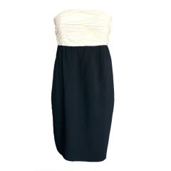 Vintage KARL LAGERFELD 1980's era Ruche detail cocktail dress