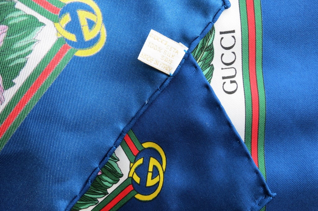 GUCCI 'Dahlia' Flora printed silk scarf 3