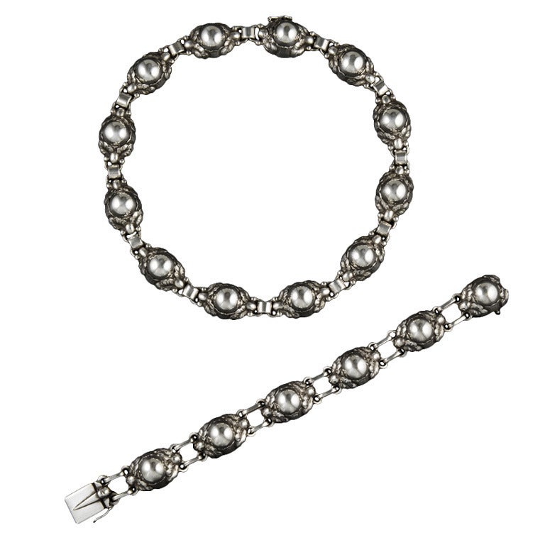 Georg Jensen Necklace 51A and Bracelet 57A