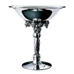 Large GEORG JENSEN Footed Silver Grape Tazza 264A