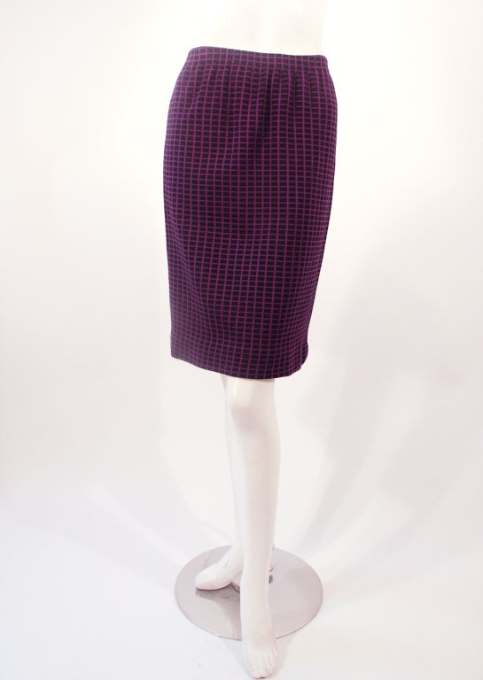 purple knit skirt