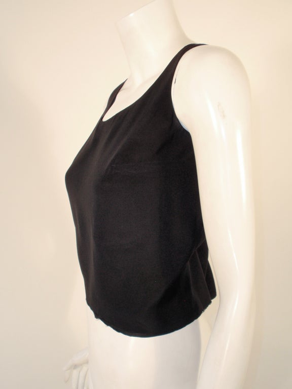 Women's Rudi Gernreich Black Silk Sleeveless Tank Top For Sale