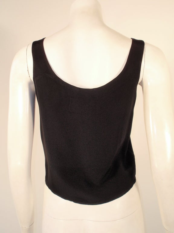 Rudi Gernreich Schwarzes ärmelloses Seiden-Tanktop im Angebot 2