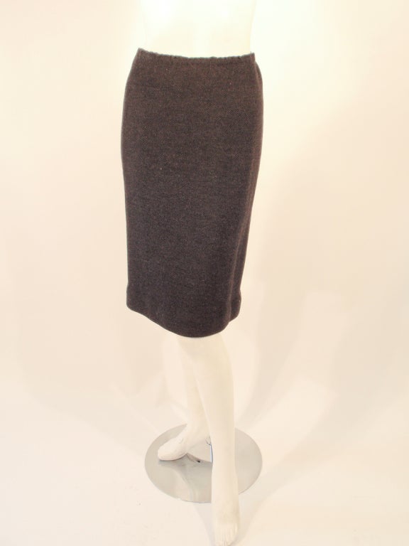 Rudi Gernreich attrib. 2 Piece Gray Wool Knit Skirt Suit, 1950s For Sale 2