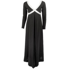 Rudi Gernreich Vintage Black & White L/S Maxi Dress 4