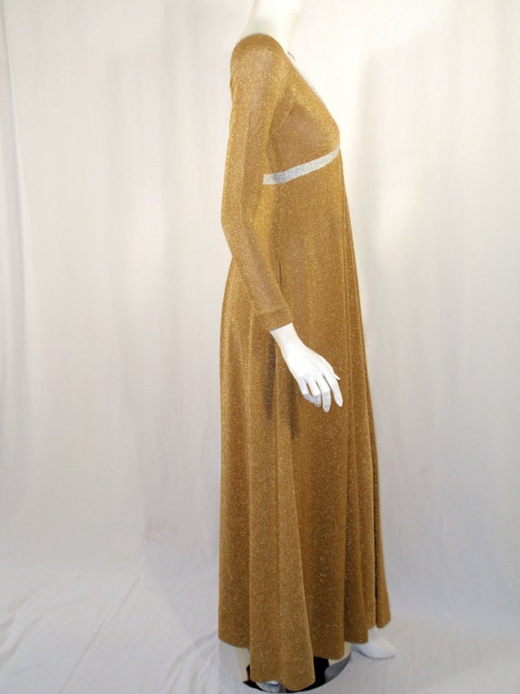 gold lurex dress