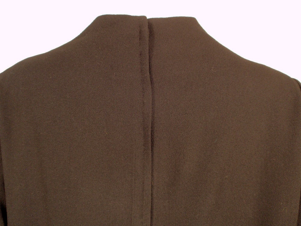 Rudi Gernreich For I.Magnin and Co. Vintage Black Long Sleeve Wool Dress For Sale 1
