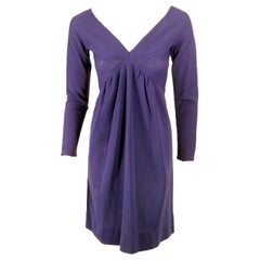 Rudi Gernreich - Mini robe vintage violette en maille à col en V, circa années 1960