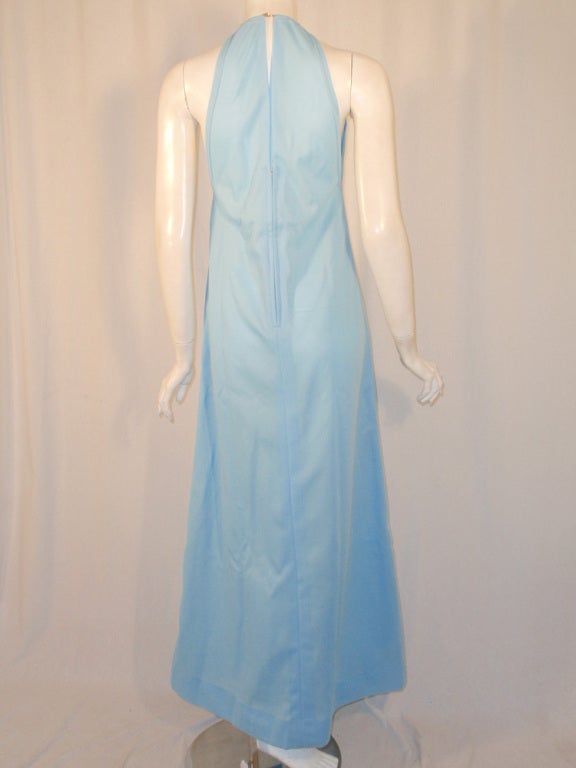 baby blue halter dress