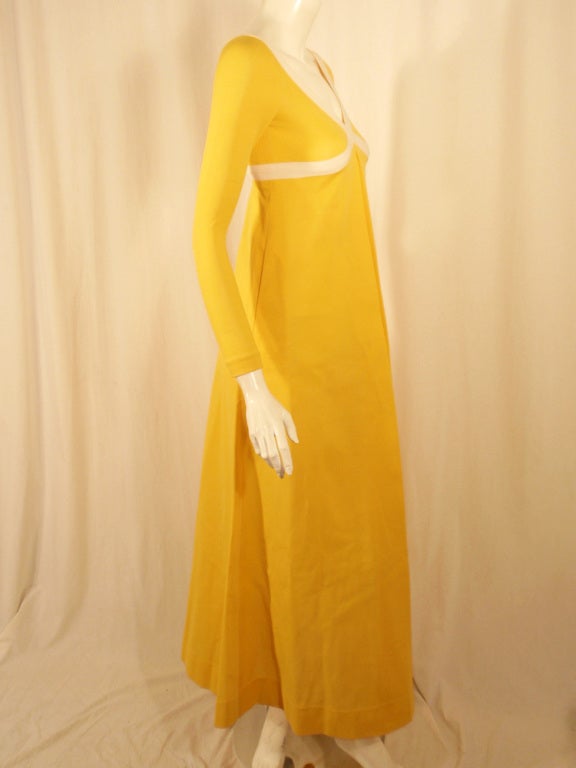 yellow empire waist dress