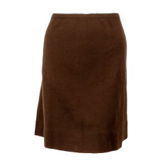 Rudi Gernreich Vintage Brown Wool Knit Mini Skirt 12