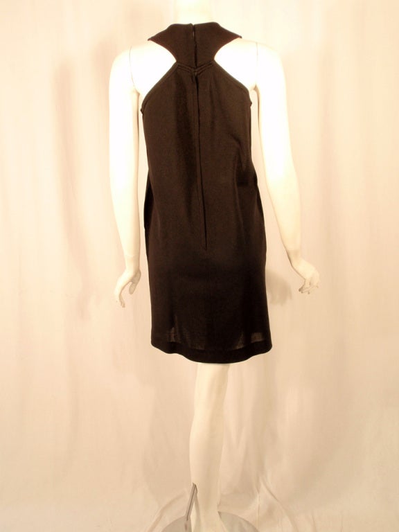 Women's Rudi Gernreich Black Wool Knit Sleeveless Mini Dress, 1960's For Sale
