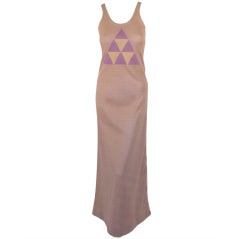 Rudi Gernreich Vintage Purple & Yellow Long Tank Dress