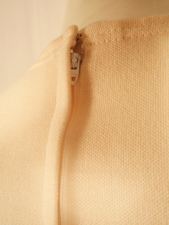 Rudi Gernreich White Long Sleeve Wool Knit Mini Dress, sz. 4 6