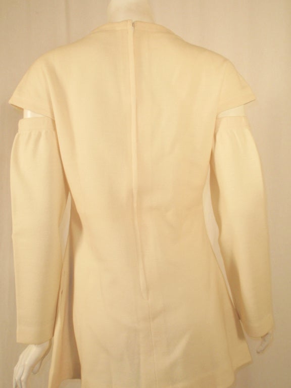 Rudi Gernreich White Wool Knit Tunic Dress w/ Leg & Arm Warmers 2