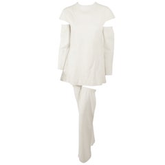 Rudi Gernreich White Wool Knit Tunic Dress w/ Leg & Arm Warmers