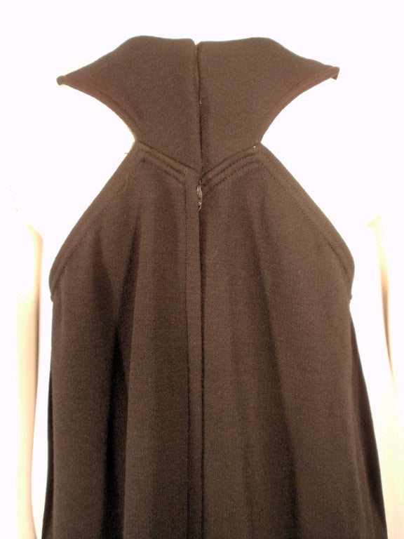 Rudi Gernreich Black Wool Knit Sleeveless Long Gown For Sale 4