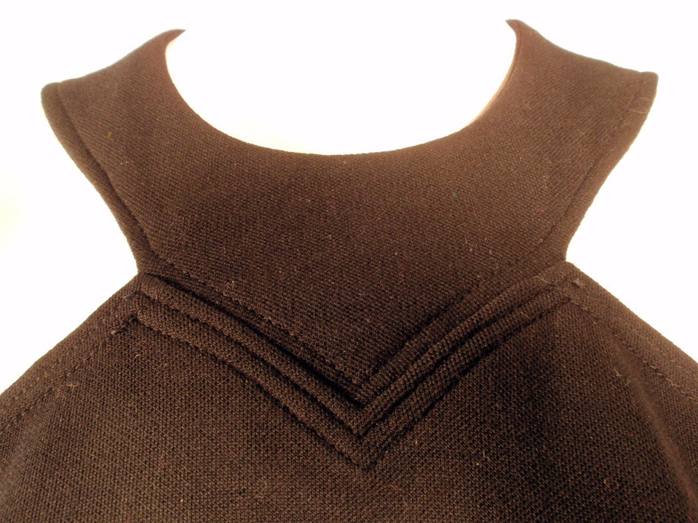 Rudi Gernreich Black Wool Knit Sleeveless Long Gown For Sale 5