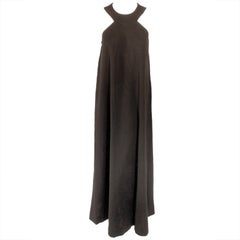 Rudi Gernreich Black Wool Knit Sleeveless Long Gown