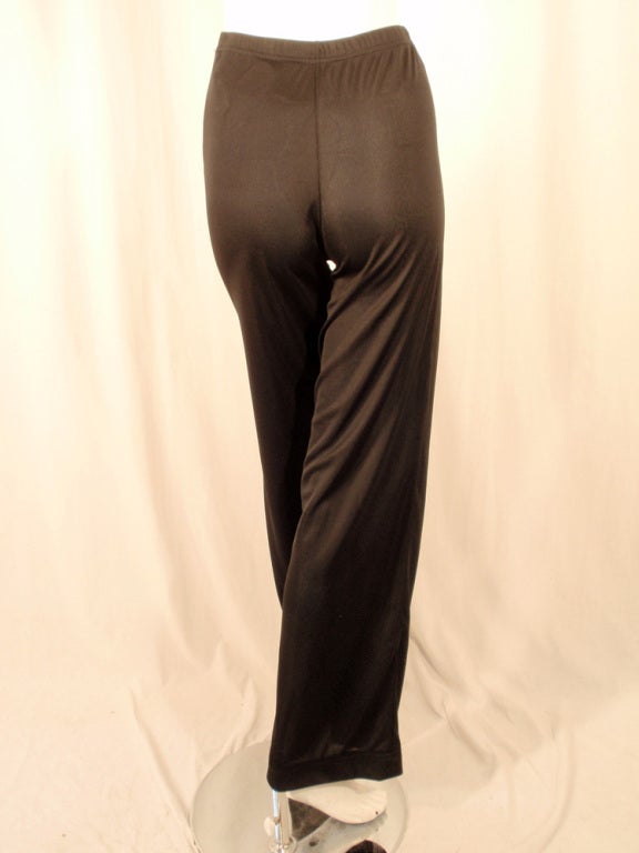 Rudi Gernreich 2 pc. Black Halter Wrap Top & Wide Leg Pants For Sale 6
