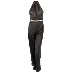 Rudi Gernreich 2 pc. Black Halter Wrap Top & Wide Leg Pants 5