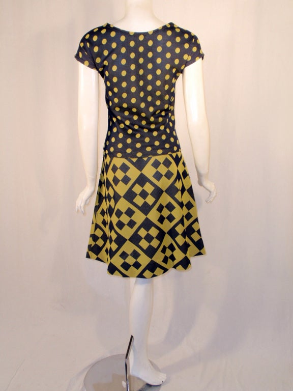 Women's Rudi Gernreich Vintage 2 pc. Blue & Green Top & Skirt Set For Sale