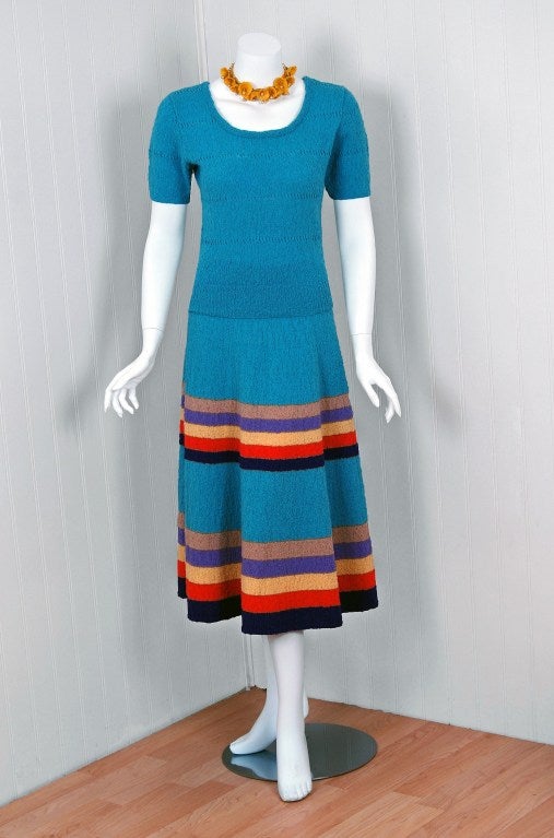 rainbow sweater dress