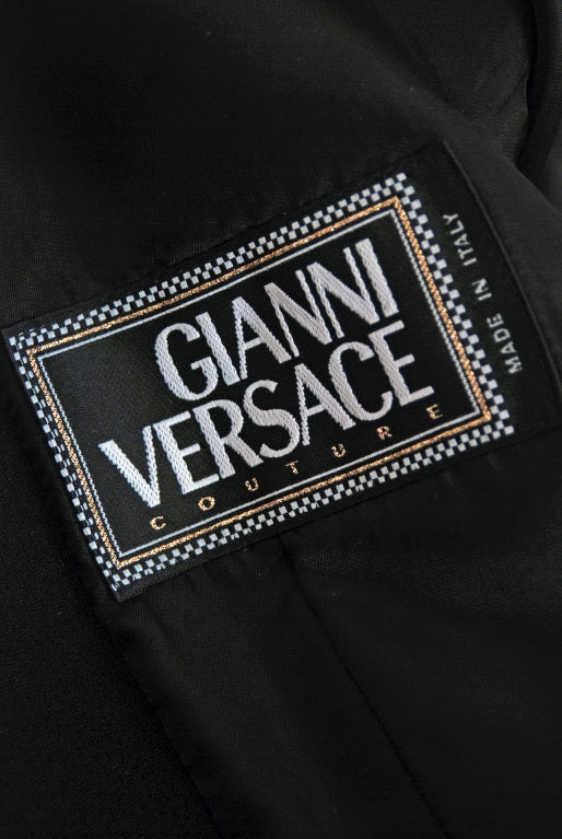 1990's Gianni Versace Couture Double-Breasted Wool Coat Jacket 4
