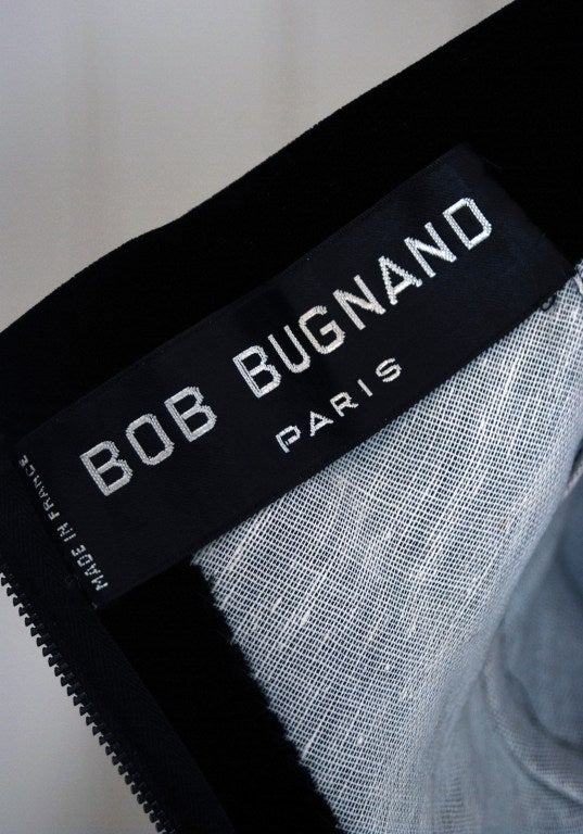 1950's Bob Bugnand Paris Black & White Strapless Party Dress 3