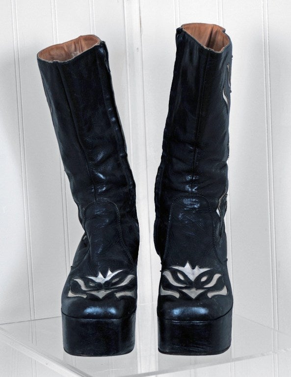 glam rock boots