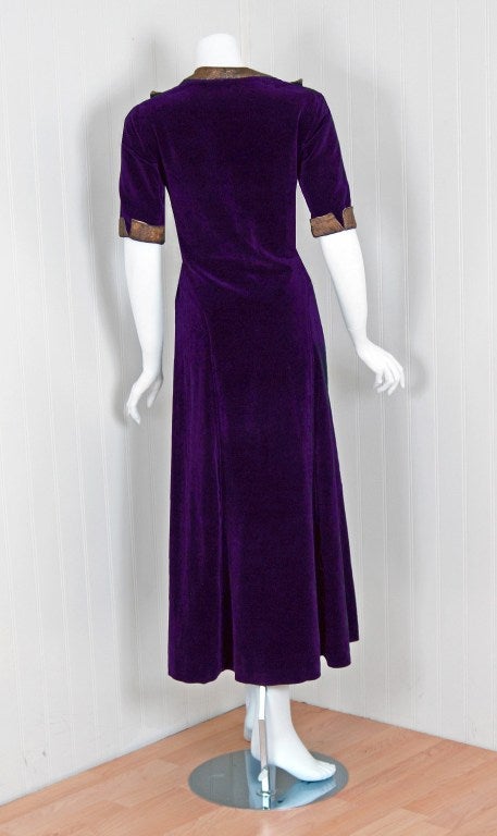 1930s purple dress