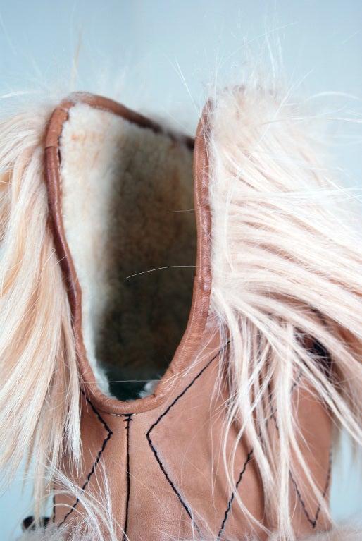 goat hair boots