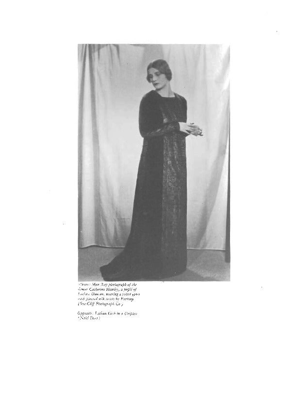 1925 Mariano Fortuny Couture Gold Metallic Stenciled Silk-Velvet Tabard Gown In Excellent Condition In Beverly Hills, CA